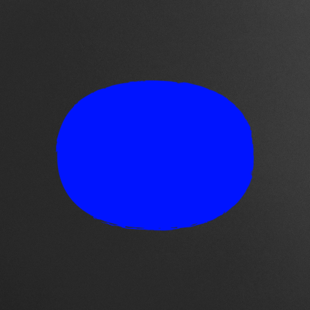 Rond bleu sur fond noir - logo de la compagnie Yavnn Alexandre