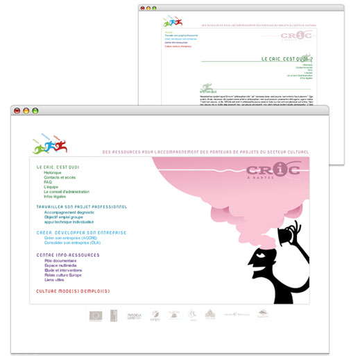 simulation de la page agenda du site web www.cieyvannalexandre.com dans un navigateur