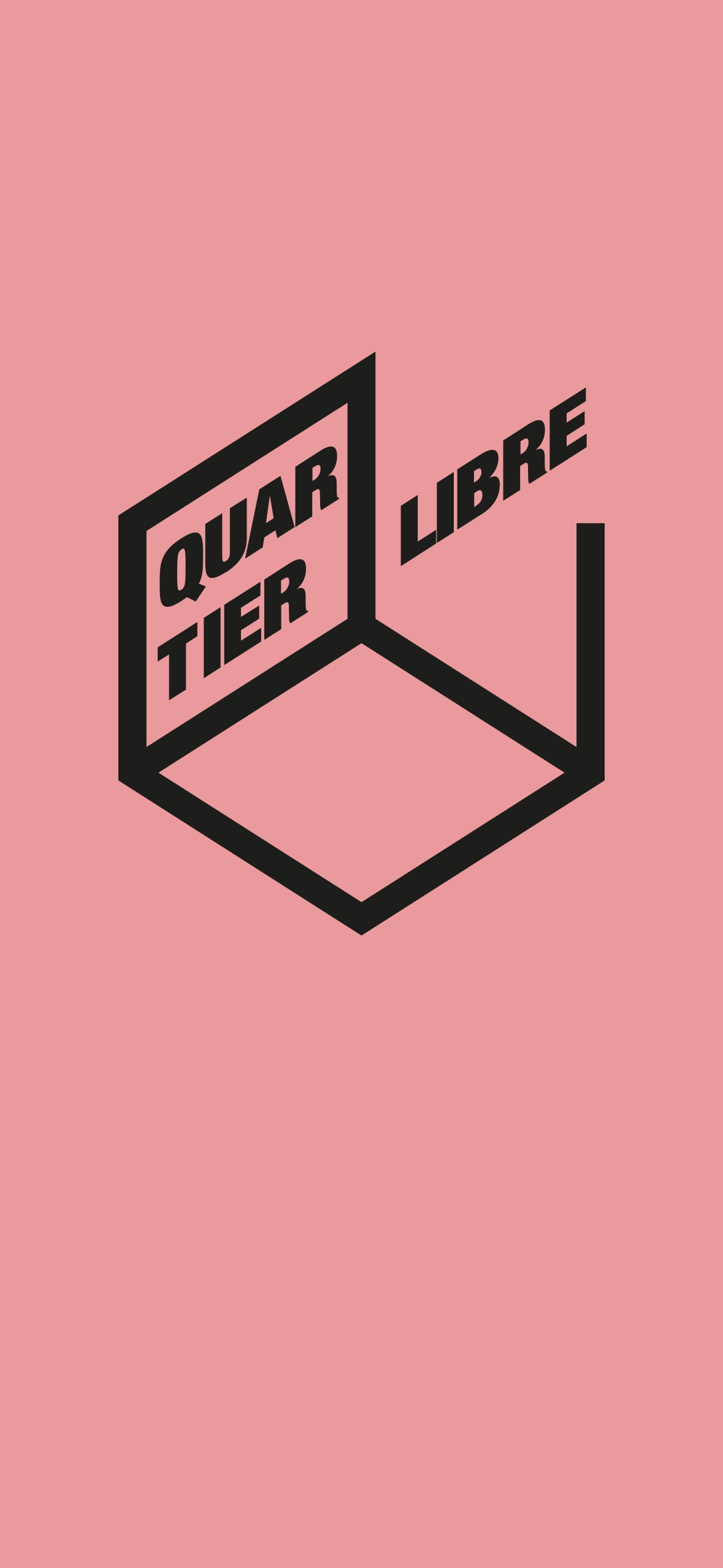 logo noir quartier représentant un cube dont un des faces est ouverte